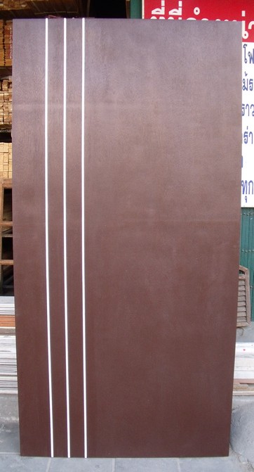 ประตูไฟเบอร์กลาสสีโอ็คร่องขาว เซาะร่องทุกแบบ ขนาด80x200ซม. ใช้ได้ทั้งภายในและภายนอก 